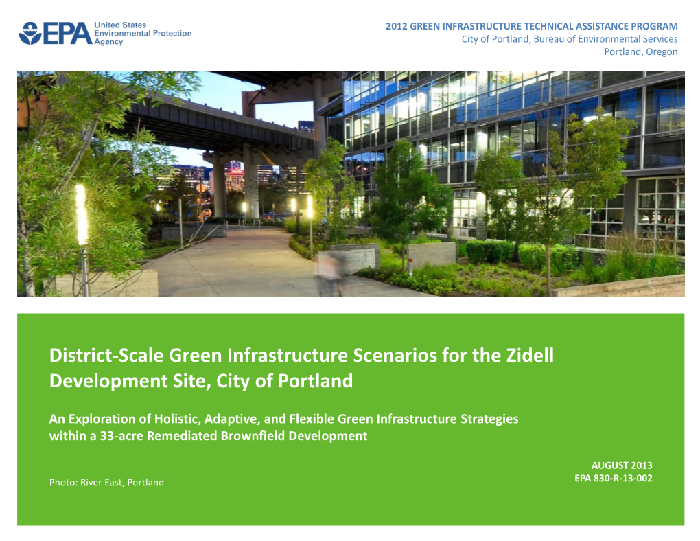 District-Scale Green Infrastructure Scenarios for the Zidell Development Site, City of Portland