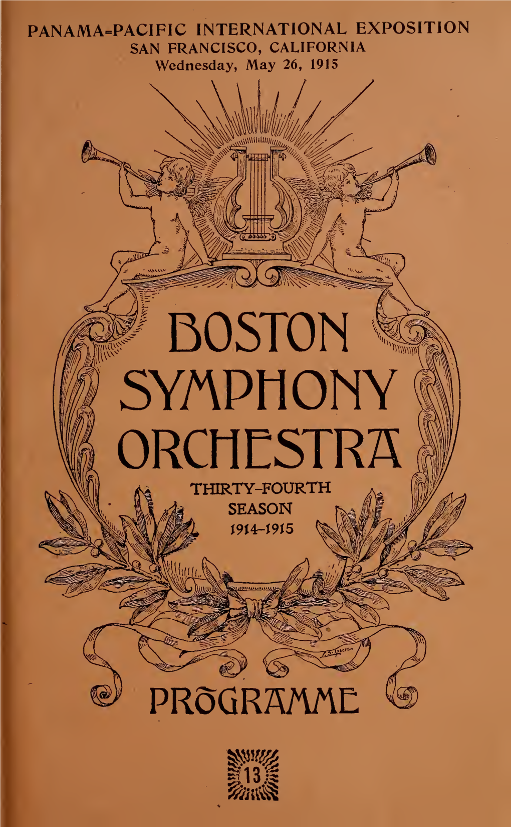 Boston Symphony Orchestra Concert Programs, Season 34, May 14 To