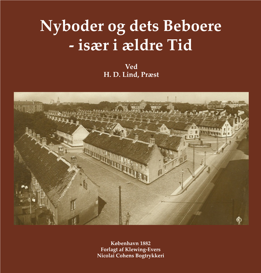 Nyboder Og Dets Beboere - Især I Ældre Tid