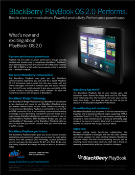 Blackberry Playbook OS 2.0 Performs. Best in Class Communications
