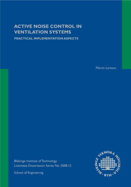 Active Noise Control in Ventilation Systems