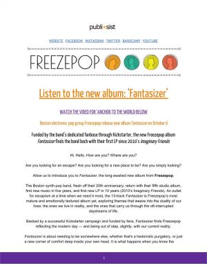 Listen to the New Album: 'Fantasizer'