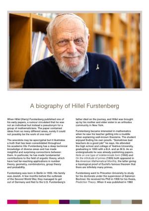 A Biography of Hillel Furstenberg