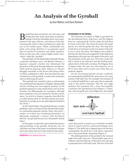 An Analysis of the Gyroball by Alan Nathan and Dave Baldwin