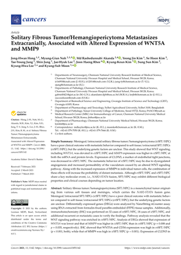 Solitary Fibrous Tumor/Hemangiopericytoma Metastasizes Extracranially, Associated with Altered Expression of WNT5A and MMP9