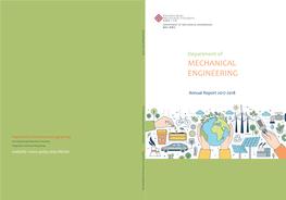 Department of Mechanical Engineering the Hong Kong Polytechnic University Annual Report 2017 / 2018