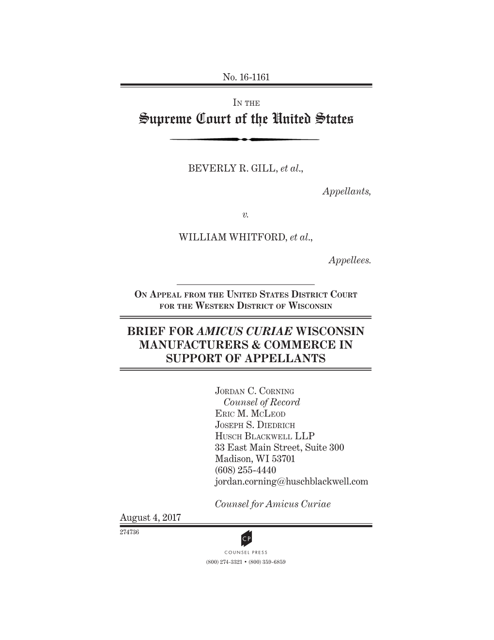 Brief Amicus Curiae of Wisconsin Manufacturers