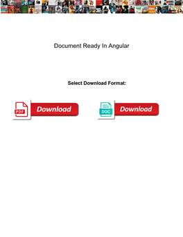 Document Ready in Angular