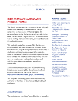 Blue Cross Arena Upgrades Project