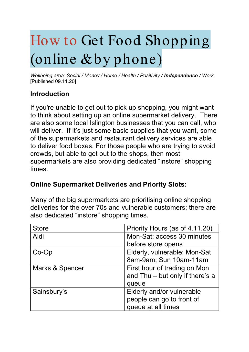 How to Get Food Shopping (Online & by Phone)