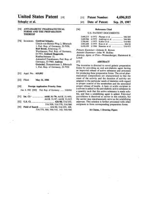 United States Patent (19) [11] Patent Number: 4,696,815 Schepky Et Al