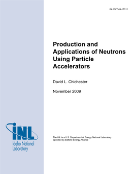 Production and Applications of Neutrons Using Particle Accelerators