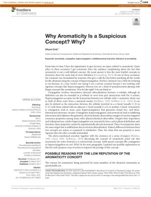 Why Aromaticity Is a Suspicious Concept? Why?