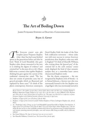 • the Art of Boiling Down