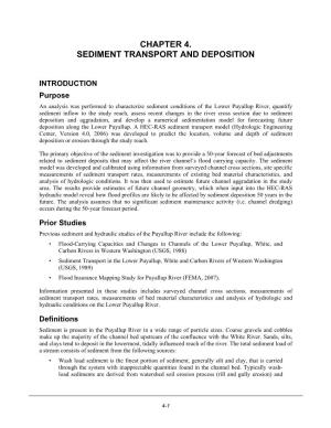 Chapter 4. Sediment Transport and Deposition