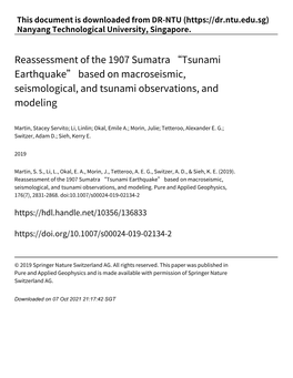 Tsunami Earthquake” Based on Macroseismic, Seismological, and Tsunami Observations, and Modeling