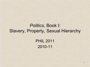 Slavery, Property, Sexual Hierarchy