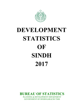 Development Statistics of Sindh 2017