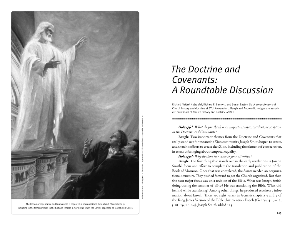 The Doctrine and Covenants: a Roundtable Discussion