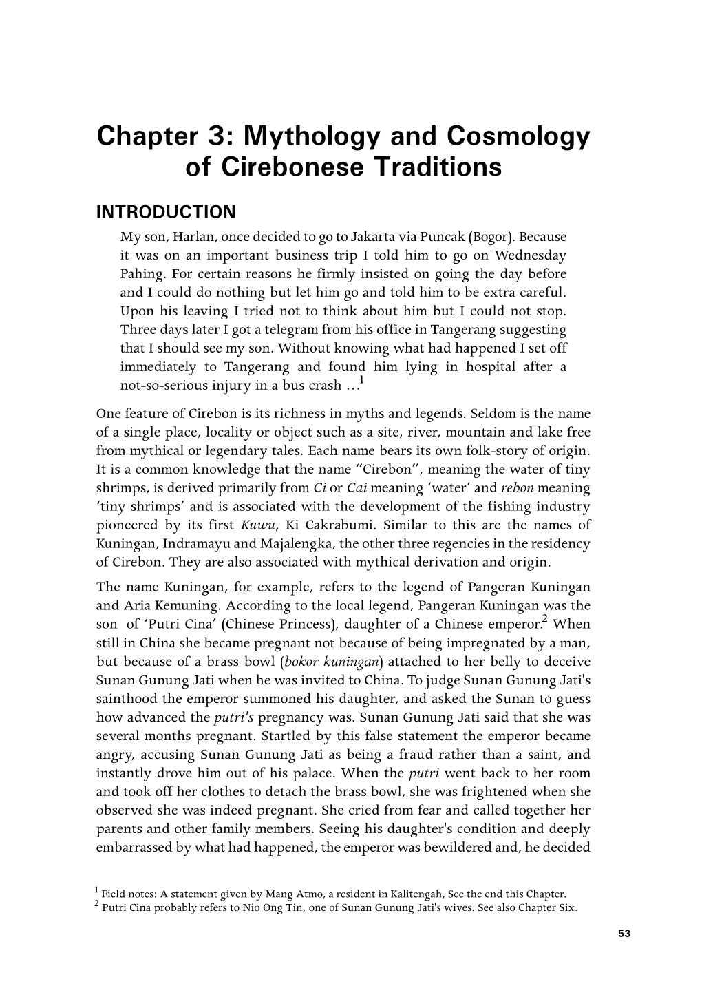 Mythology and Cosmology of Cirebonese Traditions