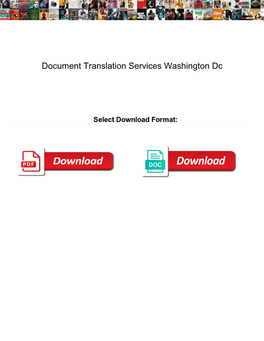 Document Translation Services Washington Dc