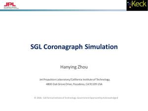 SGL Coronagraph Simulation