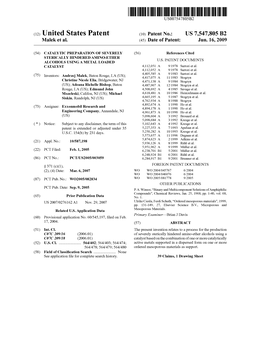 (12) United States Patent (10) Patent No.: US 7,547,805 B2 Malek Et Al