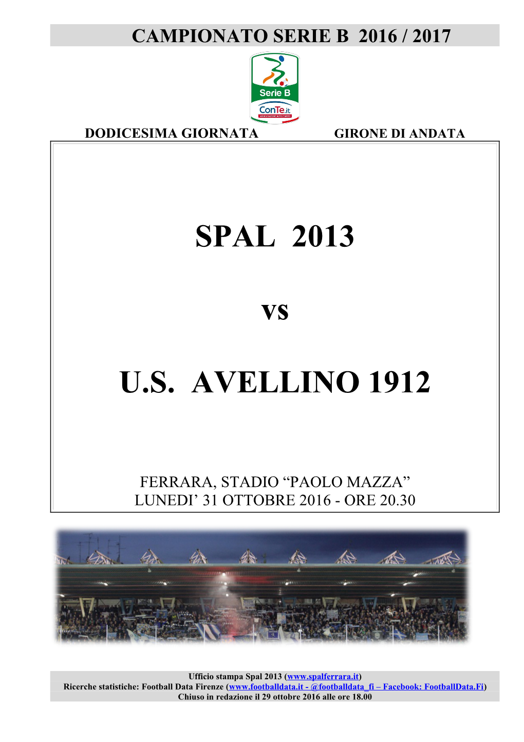 SPAL 2013 Vs U.S. AVELLINO 1912