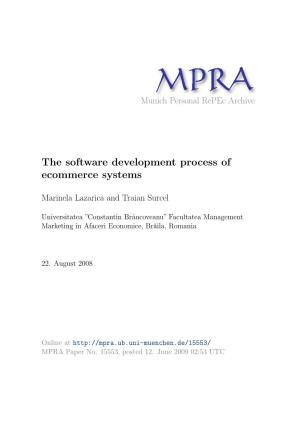 The Software Development Process of Ecommerce Systems