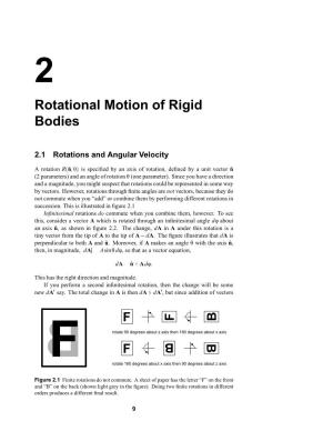 Rotational Motion of Rigid Bodies
