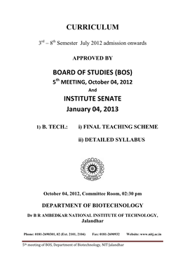 Syllabus for B.Tech