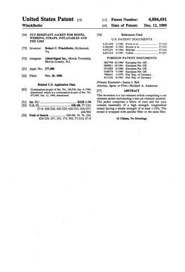 United States Patent (19) 11 Patent Number: 4,886,691 Winckhofer (45) Date of Patent: Dec