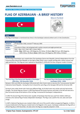 FLAG of AZERBAIJAN - a BRIEF HISTORY Where in the World