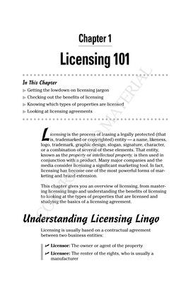 Licensing 101