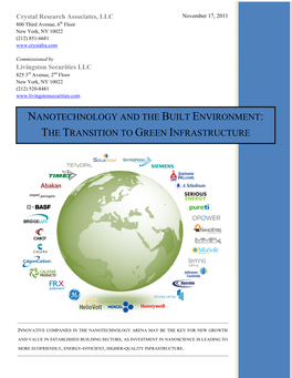 Nanotechnology and the Built Environment: the Transition to Green Infrastructure