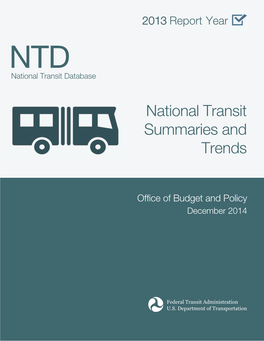 National Transit Summaries and Trends
