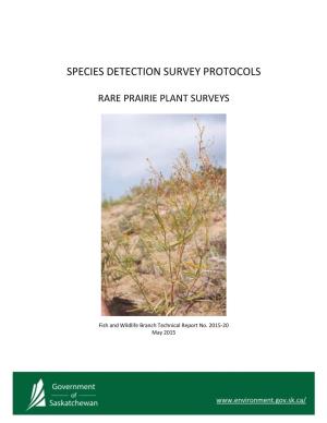 Species Detection Survey Protocols