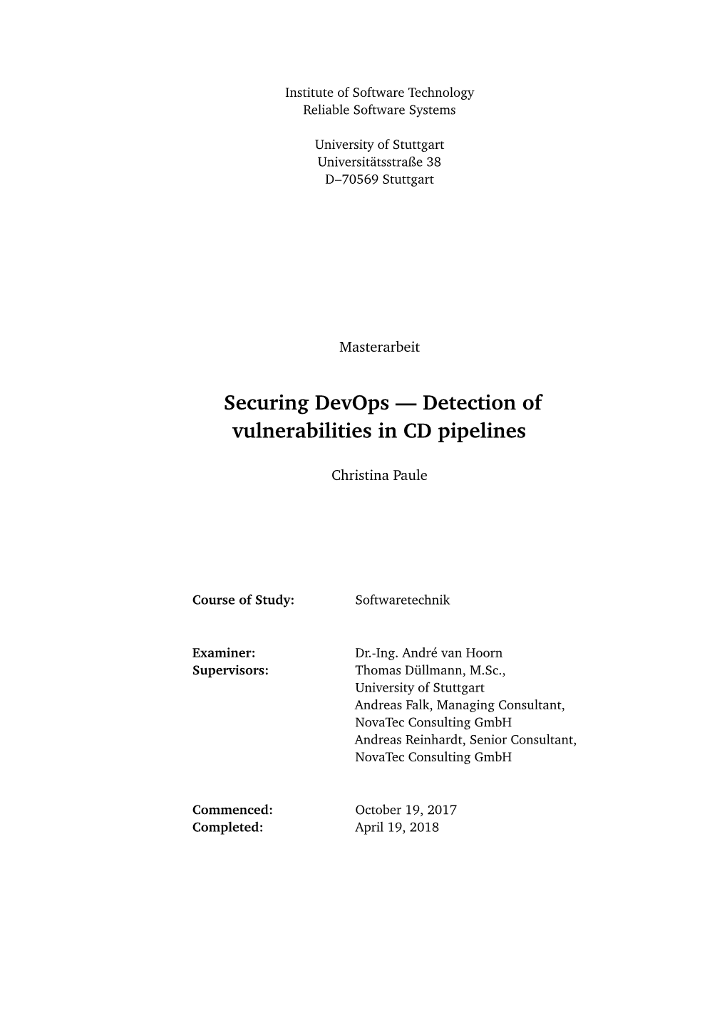 Securing Devops — Detection of Vulnerabilities in CD Pipelines
