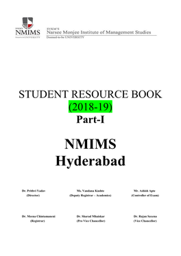 STUDENT RESOURCE BOOK (2018-19) Part-I