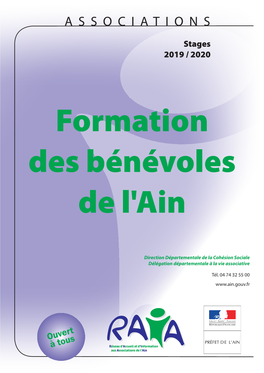 Formation Des Bénévoles De L'ain