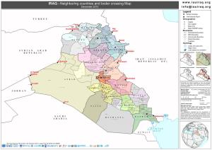 IRAQ - Neighboring Countries and Boder Crossing Map December 2012 Info@Iauiraq.Org