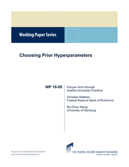 Choosing Prior Hyperparameters