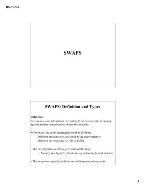 SWAPS: Definition and Types
