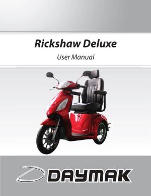 Rickshaw Deluxe User Manual About Daymak