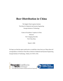 Beer Distribution in China