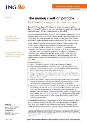 The Money Creation Paradox Report