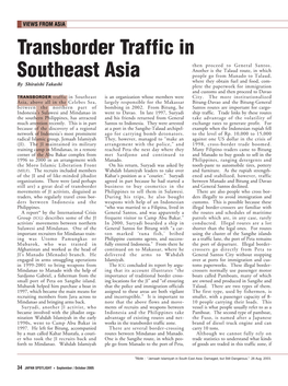 Transborder Traffic in Southeast Asia