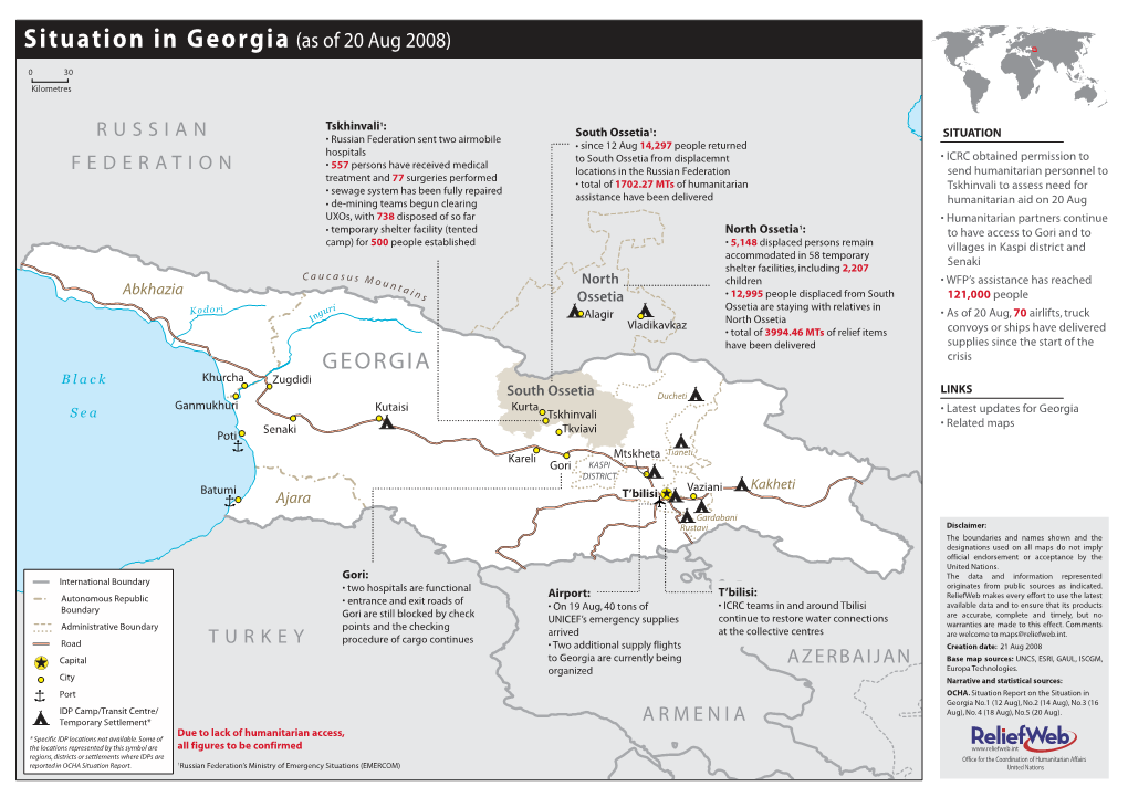 Situation in Georgia (As of 20 Aug 2008)