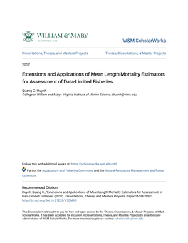 Extensions and Applications of Mean Length Mortality Estimators for Assessment of Data-Limited Fisheries