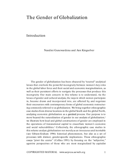 The Gender of Globalization